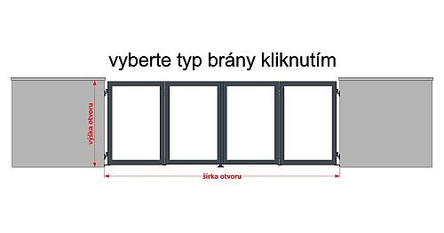 Sklápacia dvojkrídlová brána