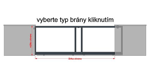 Teleskopická posuvná brána po koľajnici